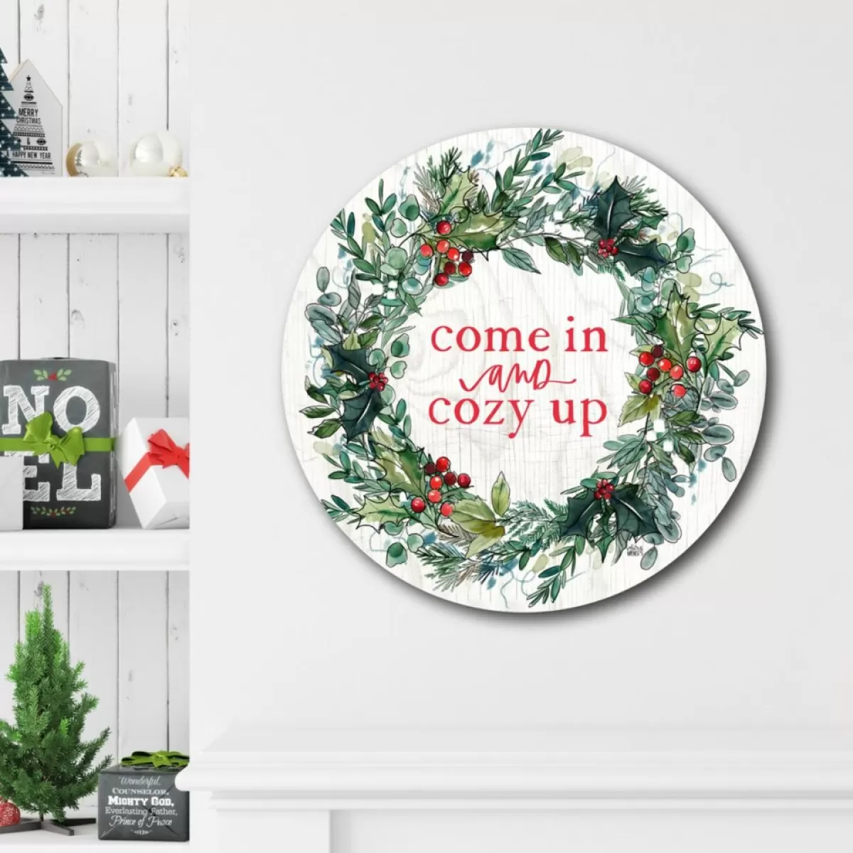 Courtside Market Indoor Decor | Come In And Cozy Up Reece 15"X15" Circular Board