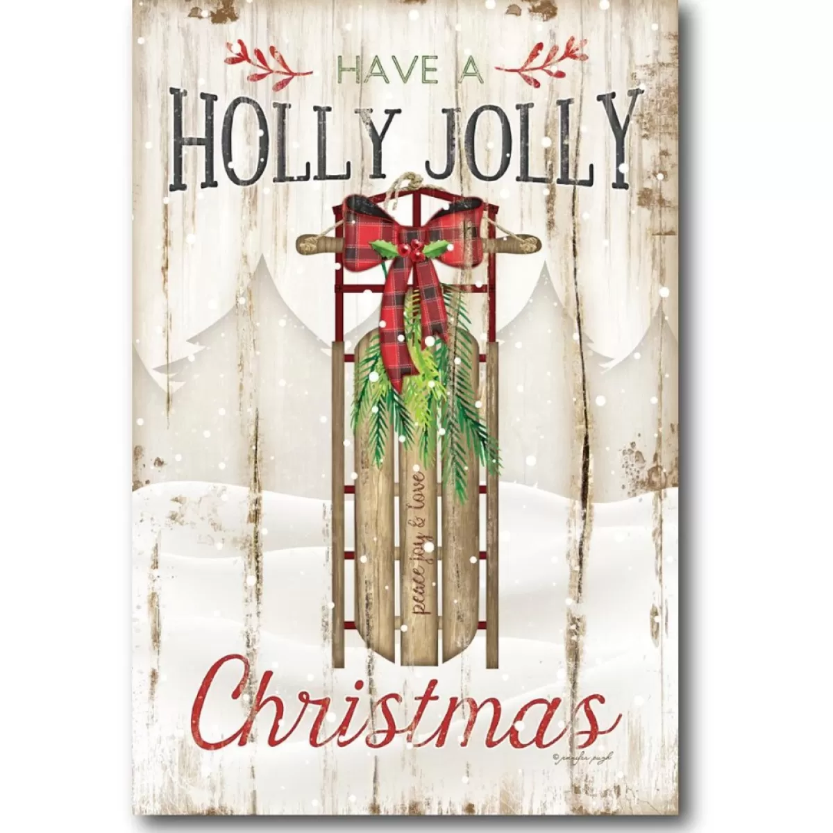 Courtside Market Indoor Decor | Holly Jolly Canvas Wall Art