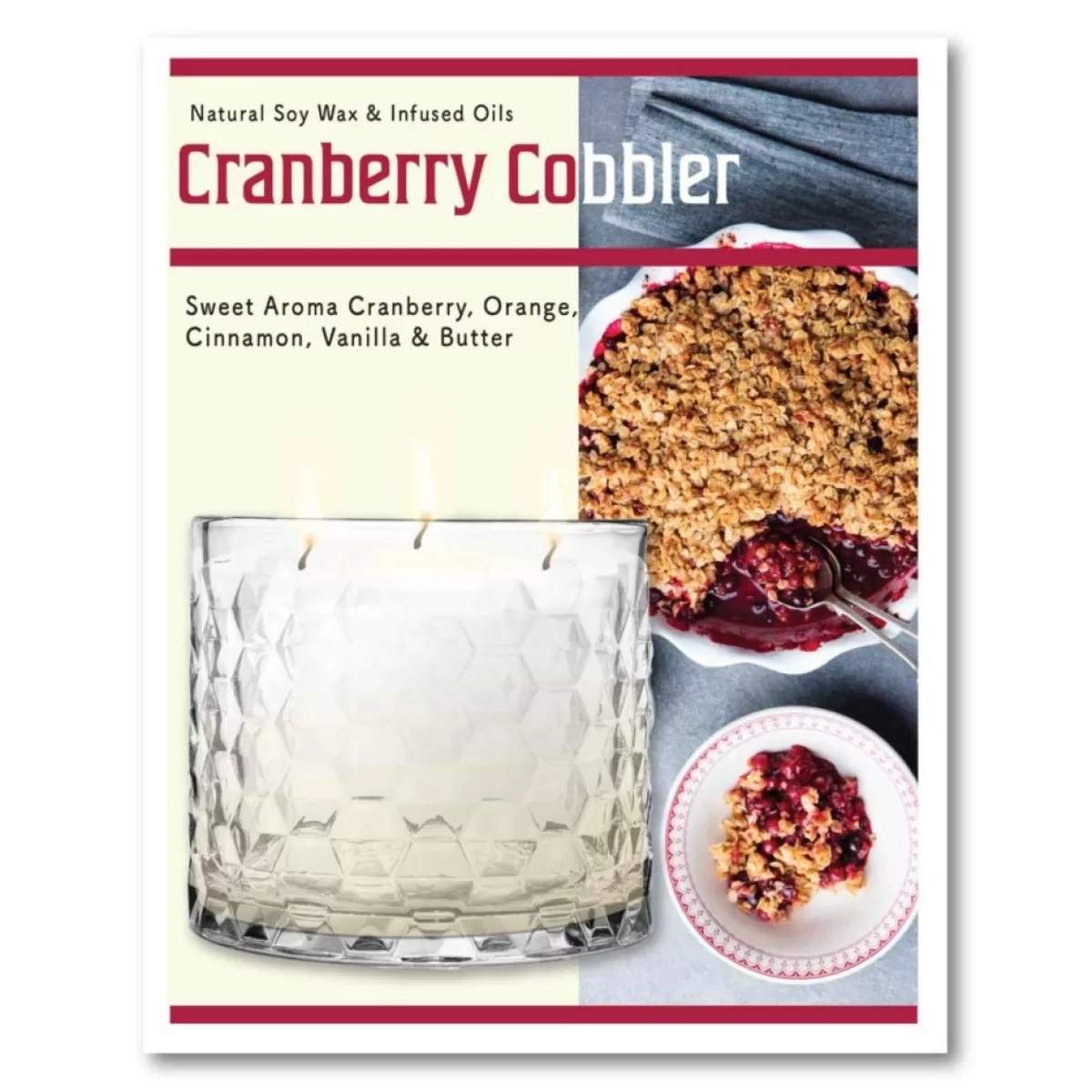 Courtside Market Candles | Merry Christmas Artboard & 13.5 Oz. 3-Wick Candle