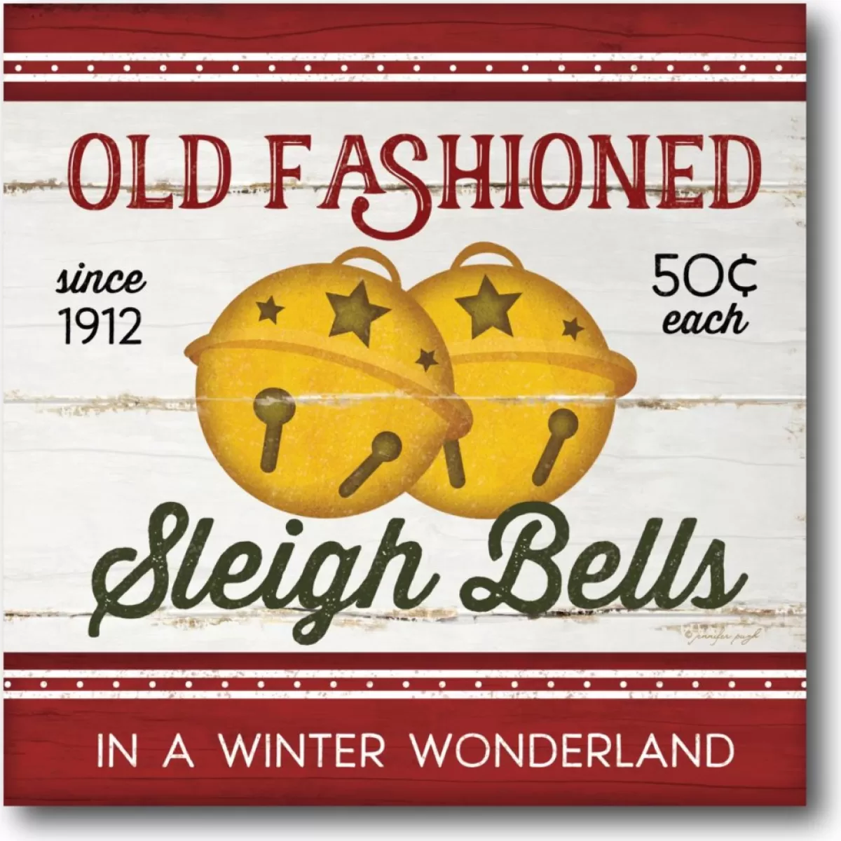 Courtside Market Indoor Decor | Sleigh Bells Canvas Wall Art