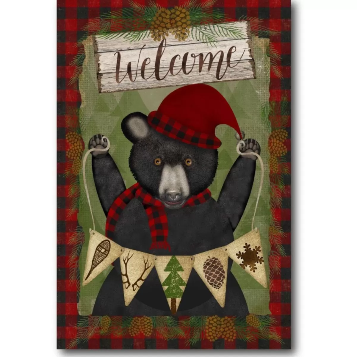 Courtside Market Indoor Decor | Welcome Bear Canvas Wall Art