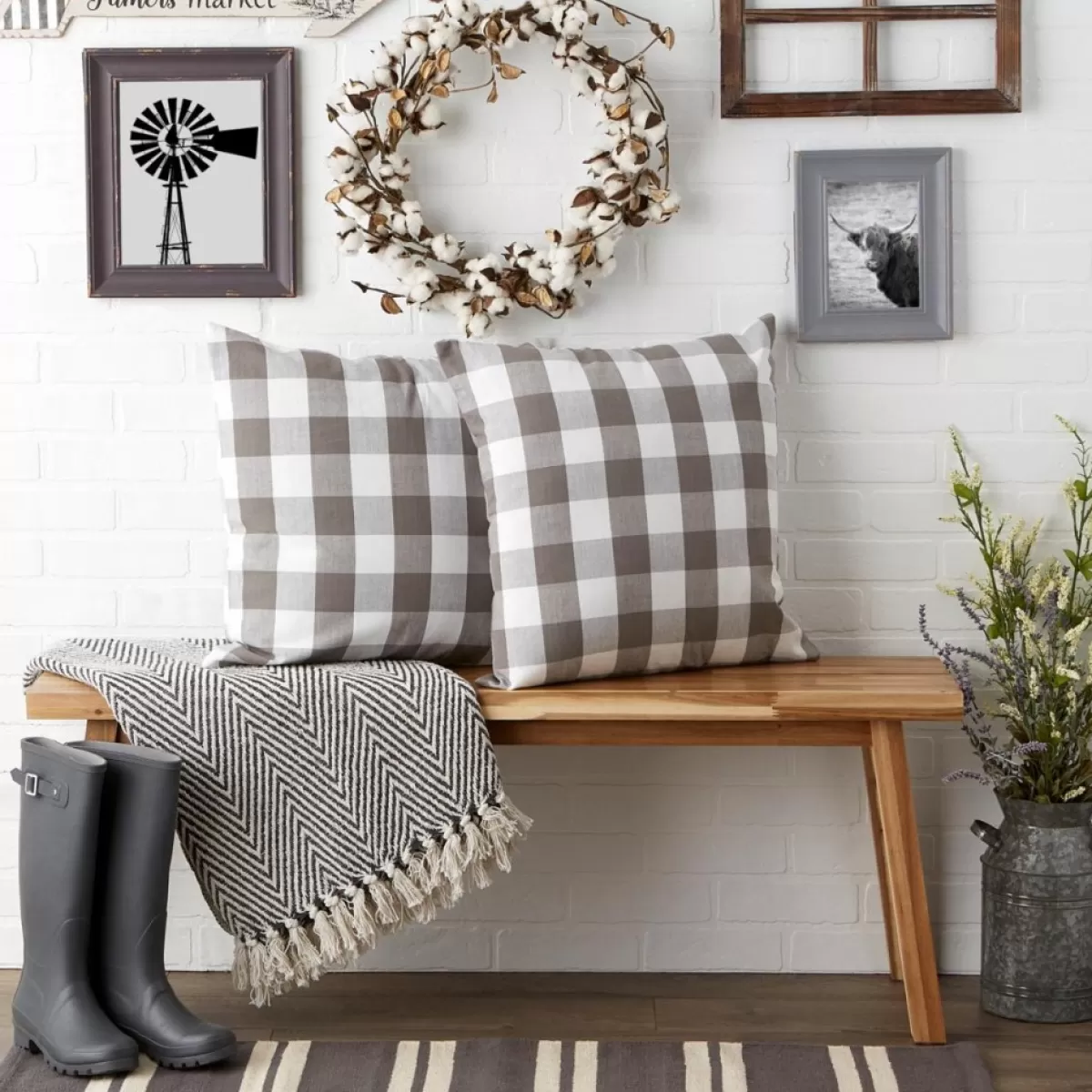 Design Imports Holiday Textiles | Buffalo Check Pillow Covers Set Of 2