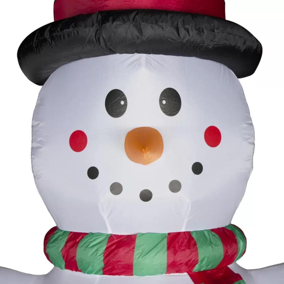 Glitzhome Outdoor Decor | 12' Lighted Inflatable Snowman With Welcome Decor