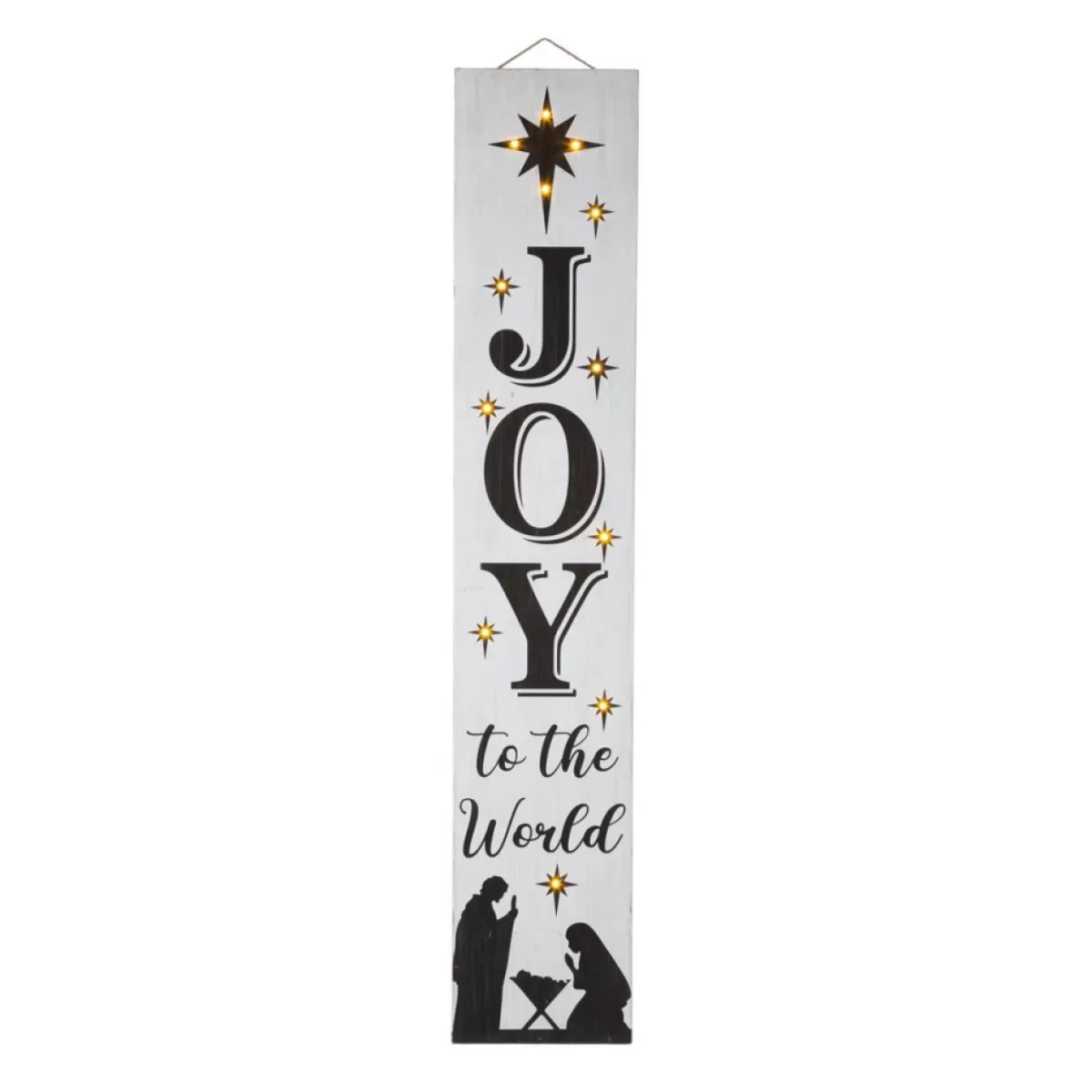 Glitzhome Outdoor Decor | 42"H Lighted Wooden Nativity Porch Sign