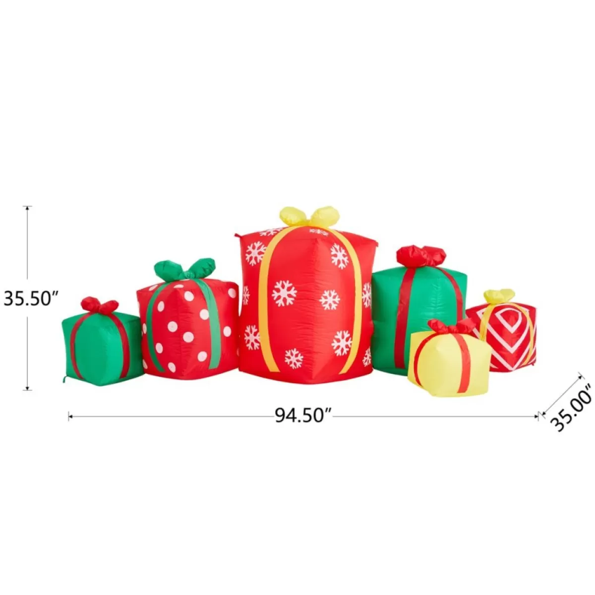 Glitzhome Outdoor Decor | 8' Lighted Inflatable Gift Boxes Decor