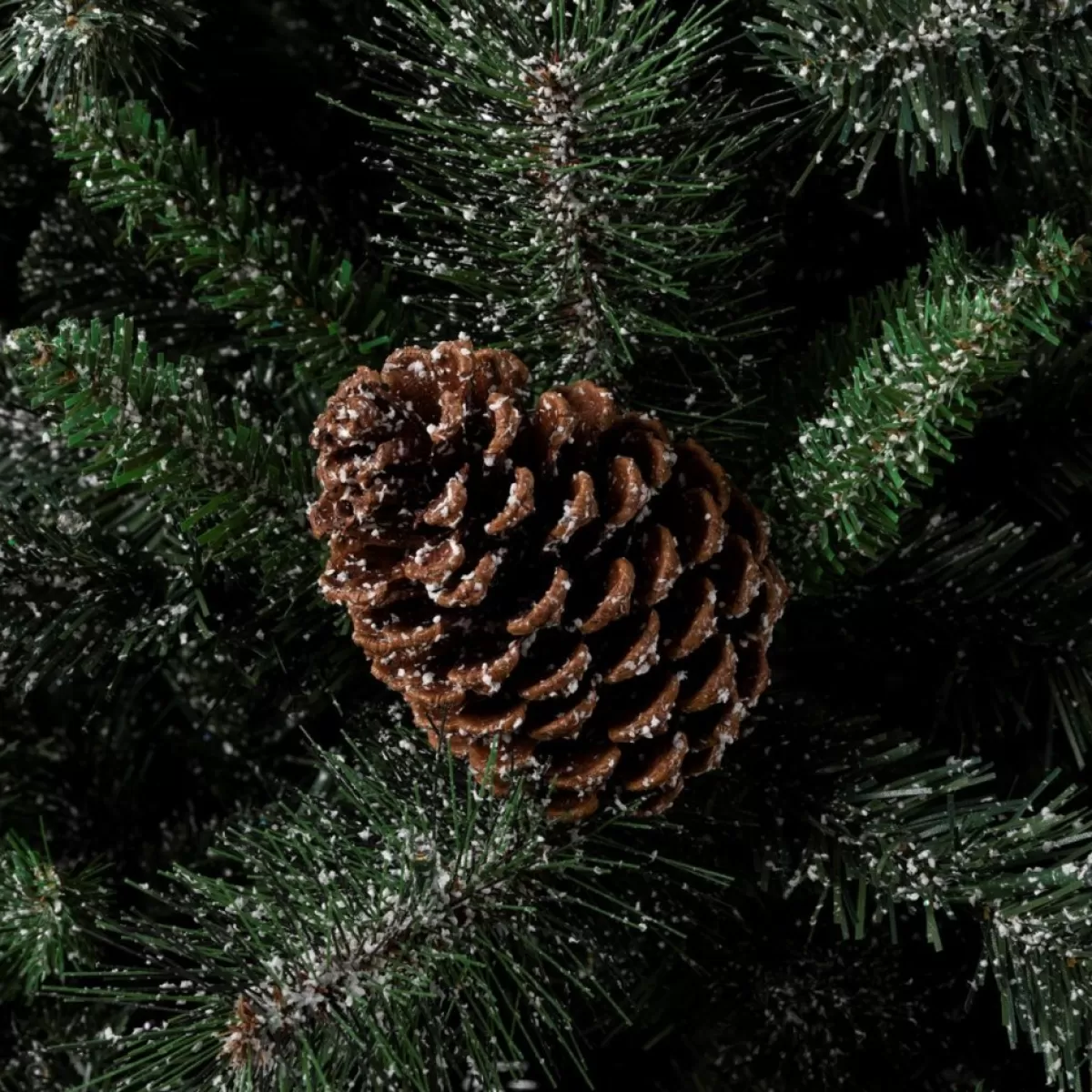 Glitzhome Christmas Trees | Set Of Two 4Ft Flocked Christmas Tree With 100 Warm White