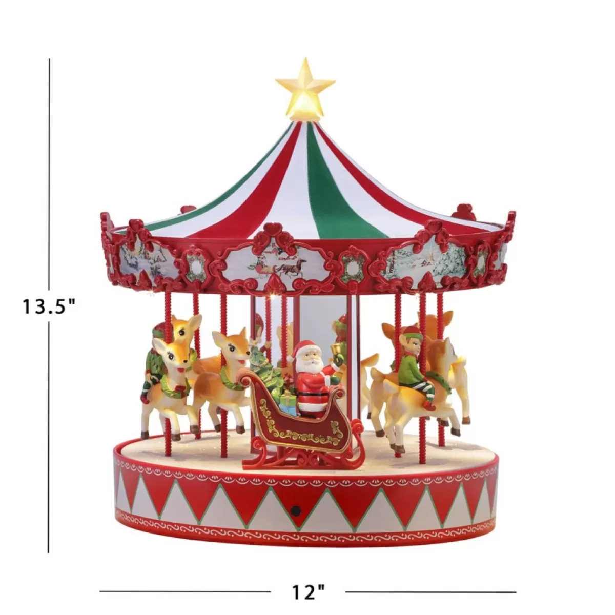 Mr. Christmas Indoor Decor | 13.5" Vintage Carousel