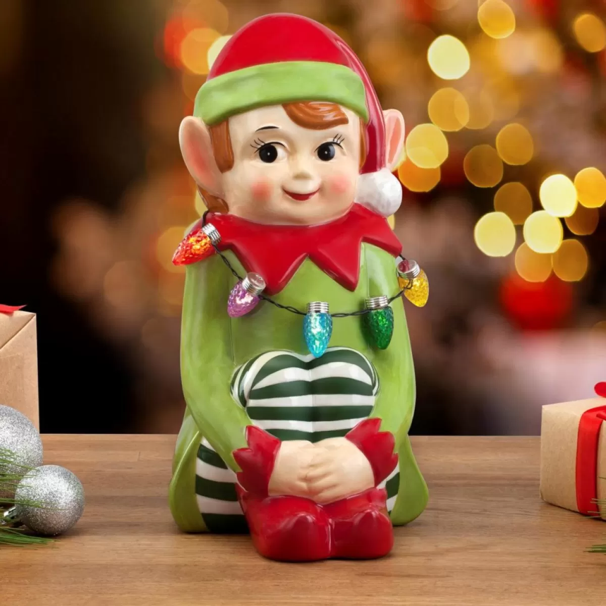 Mr. Christmas Indoor Decor | Nostalgic Holiday Figure With Led Lights And Timer