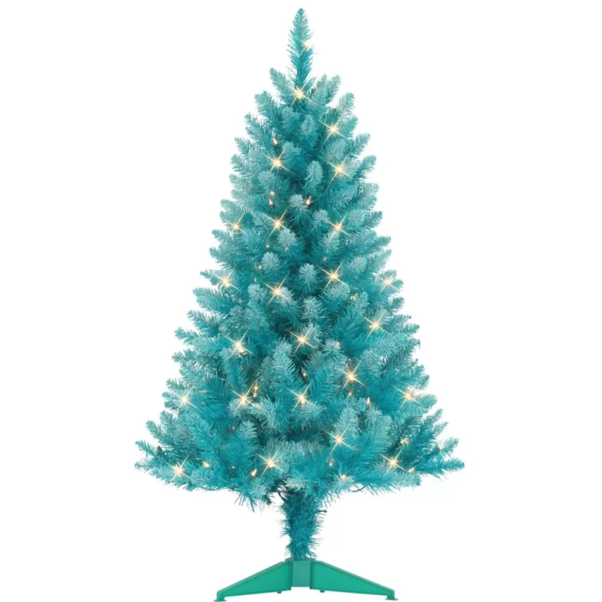 Puelo International Christmas Trees | Puleo International 4' Pre-Lit Fashion Teal Christmas Tree