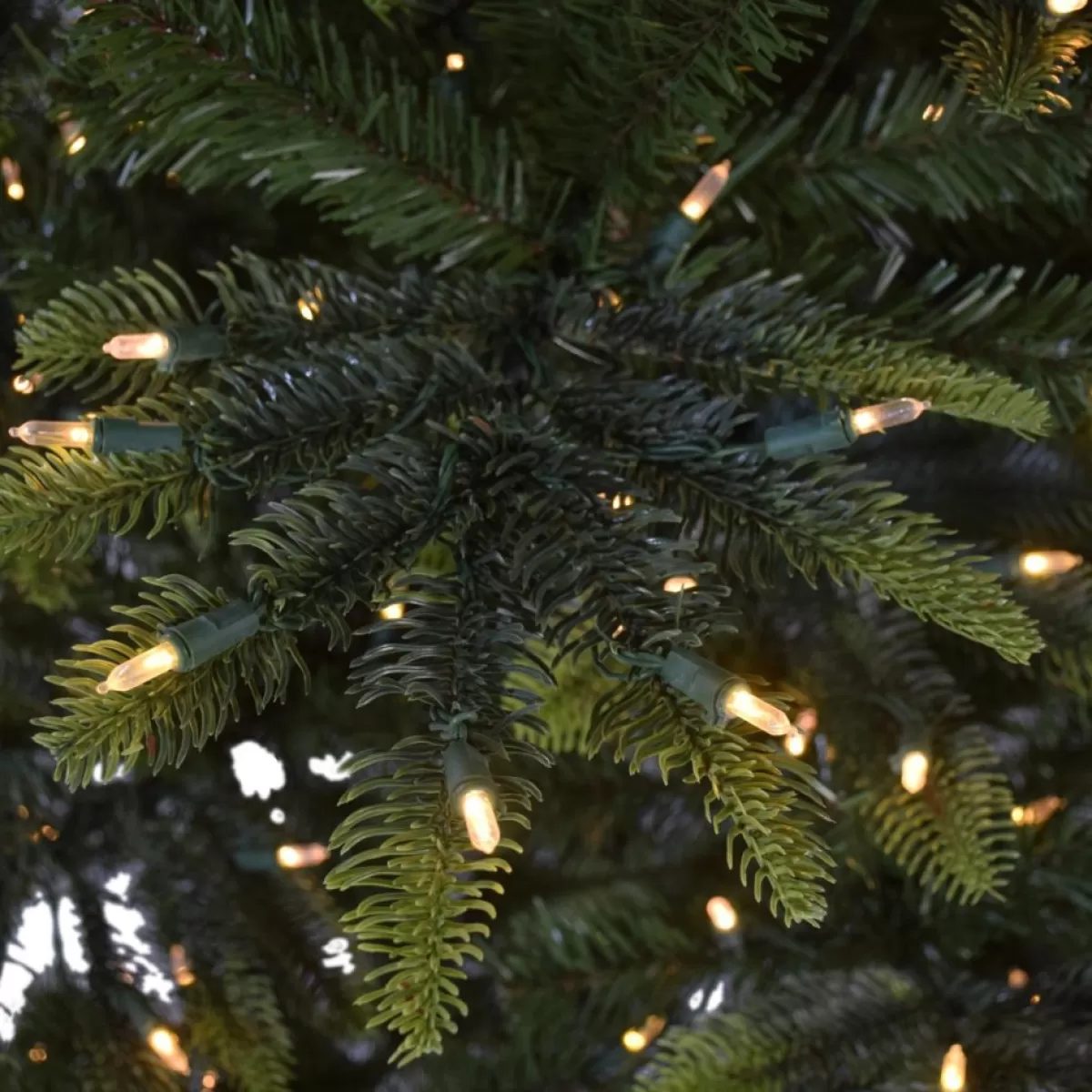 Puelo International Christmas Trees | Puleo International 7.5' Color Select Pre-Lit Aspen Green Fir Tree