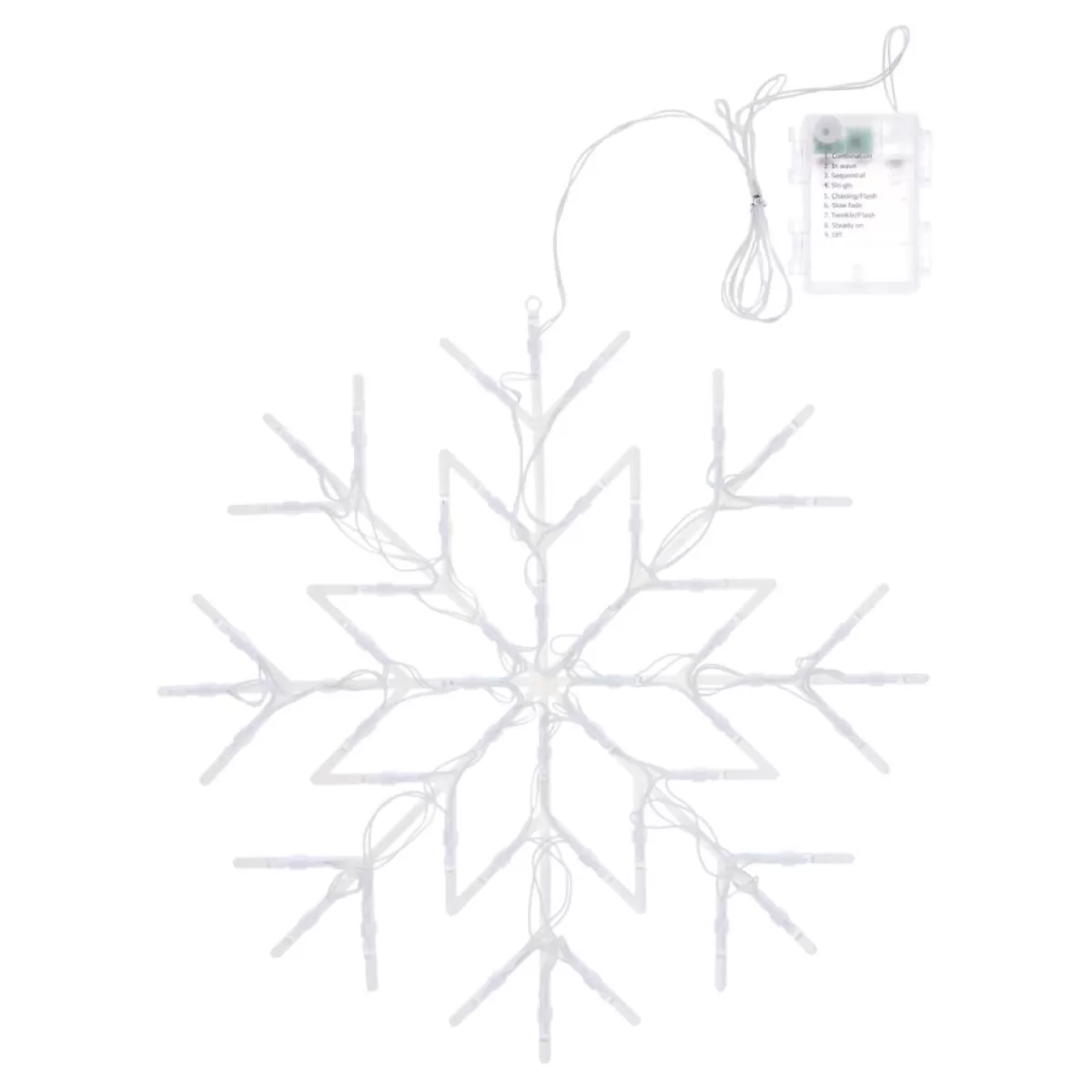 Winter Lane Indoor Decor | Set Of 2 Twinkle Snowflakes With 6-Hour Timer